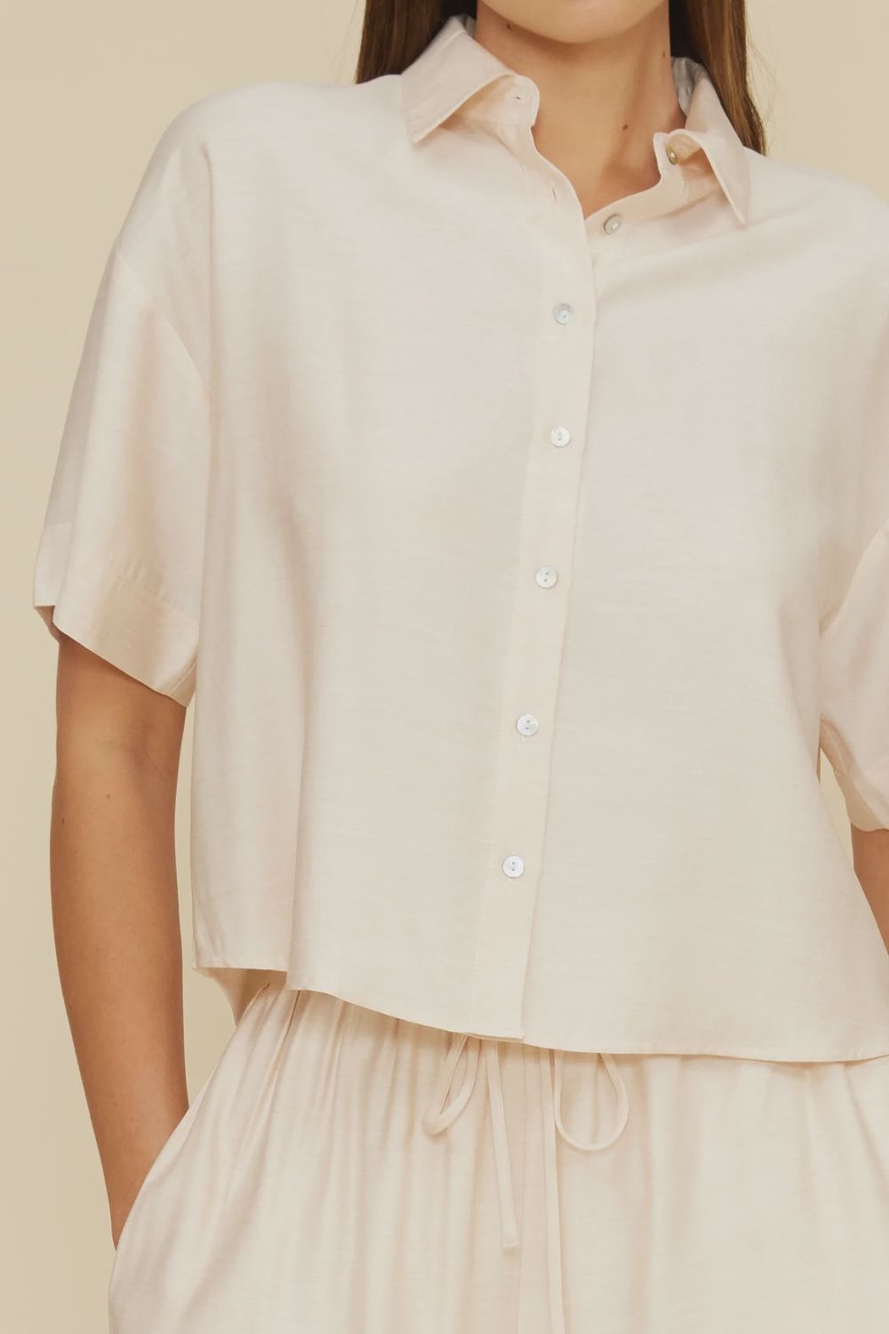 Angie Top, Color: Champagne, Size: XS