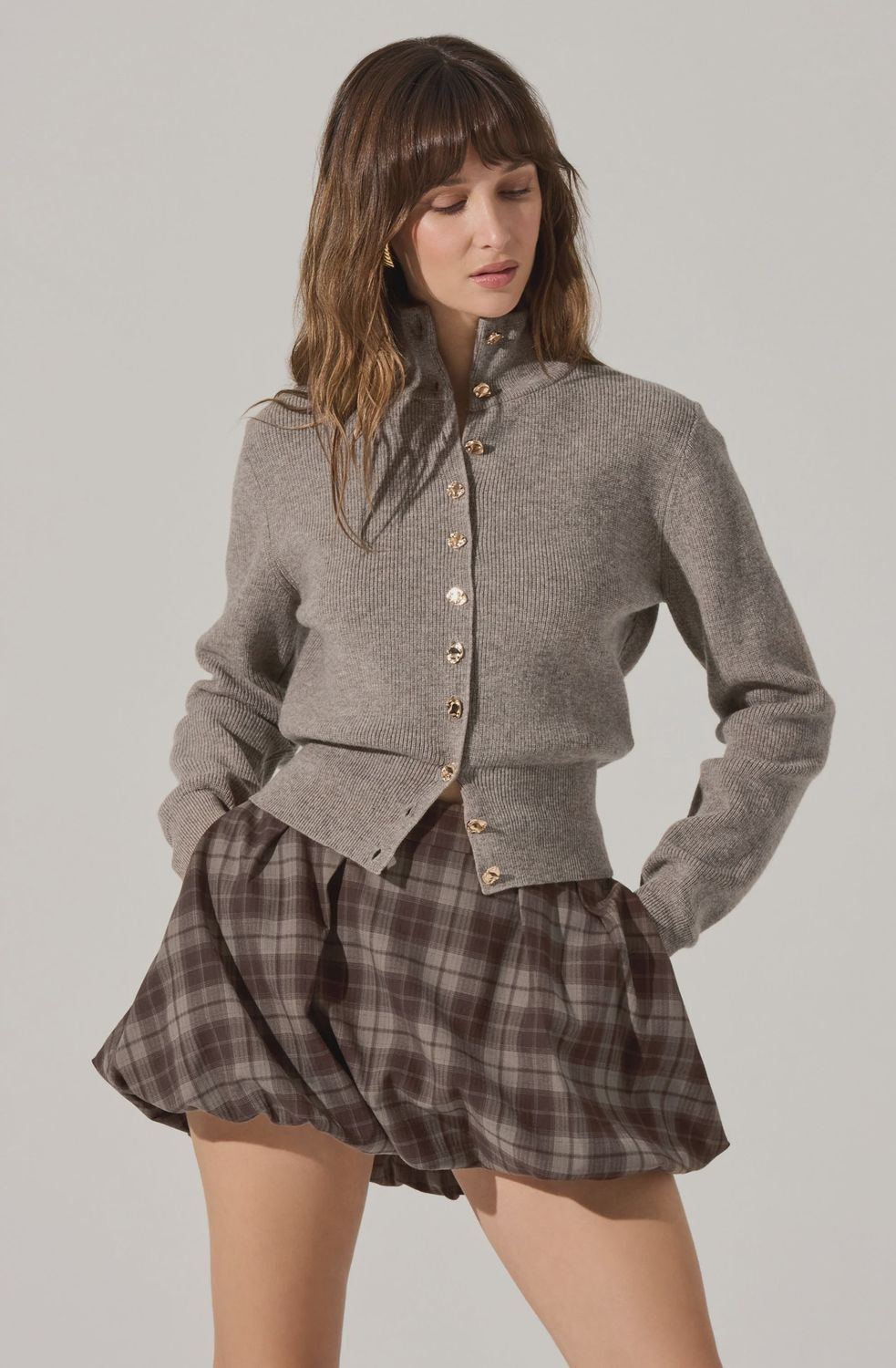 Tawni Cardigan, Color: Taupe, Size: XS