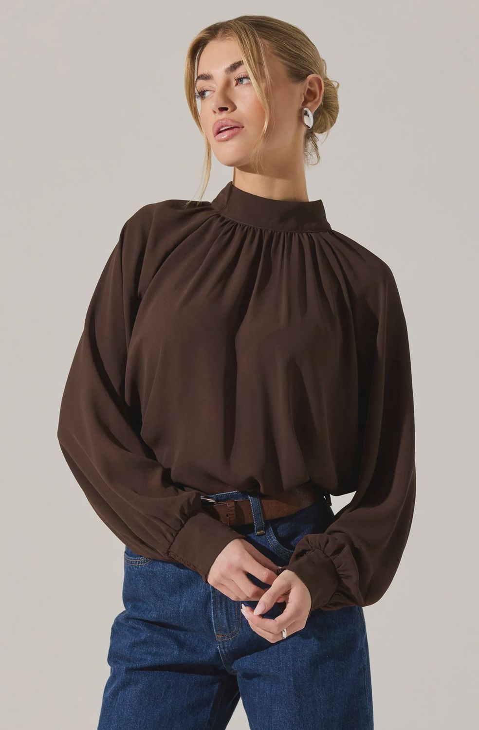 Sabelle Top, Color: Brown, Size: XS