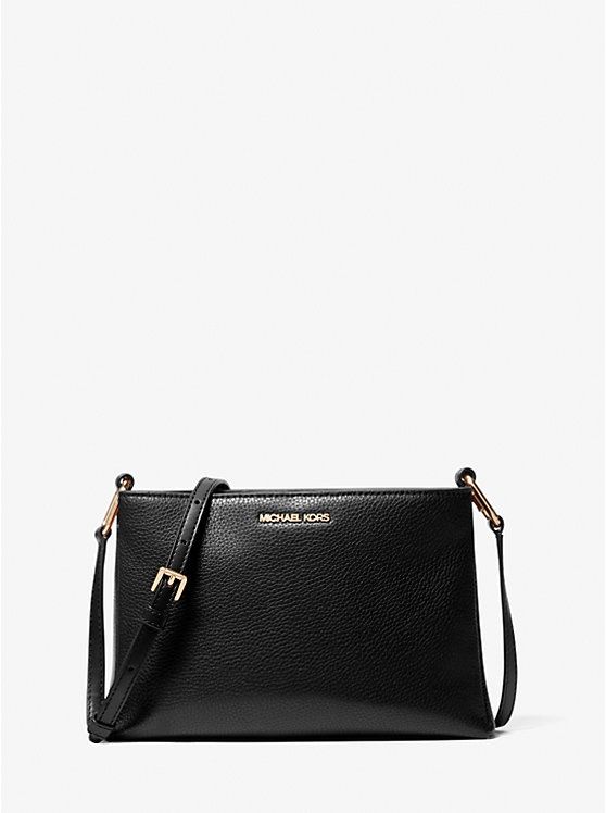 Trisha Pebbled crossbody bag, Color: Black