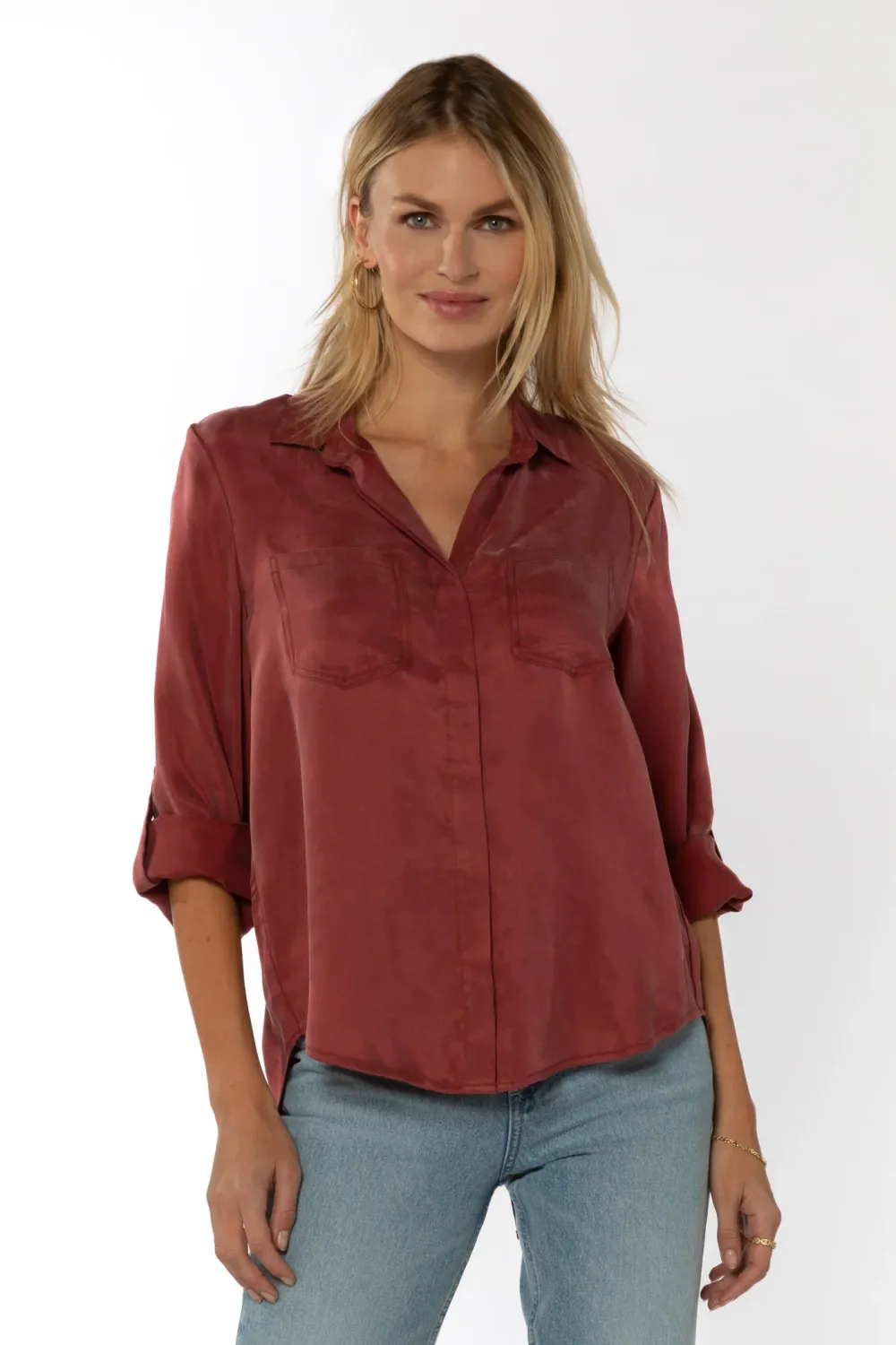 Riley Top, Color: Brick, Size: XS