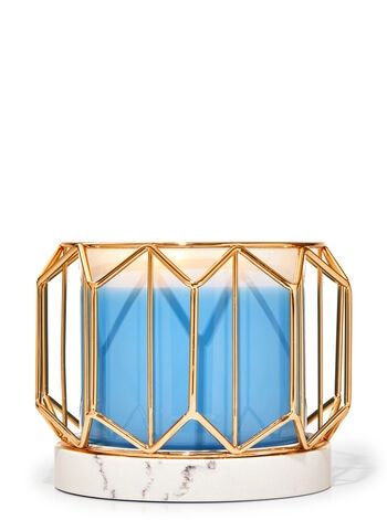 Candle Holders 3 Wick, Size: Large 3-Wick, Style: Golden Decagon