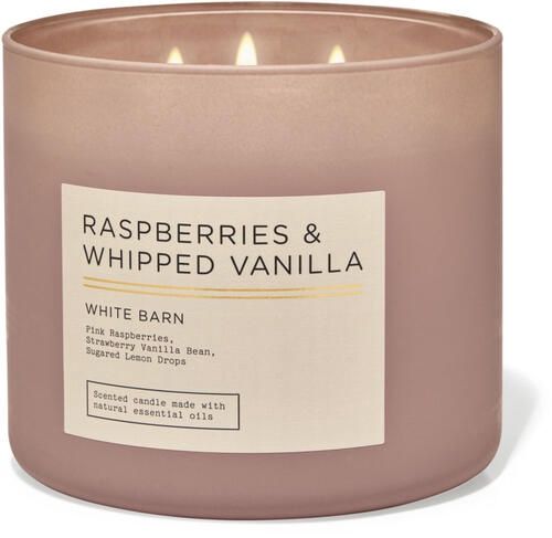 Raspberries &amp; Whipped Vanilla Candle, Size: Large 3-Wick