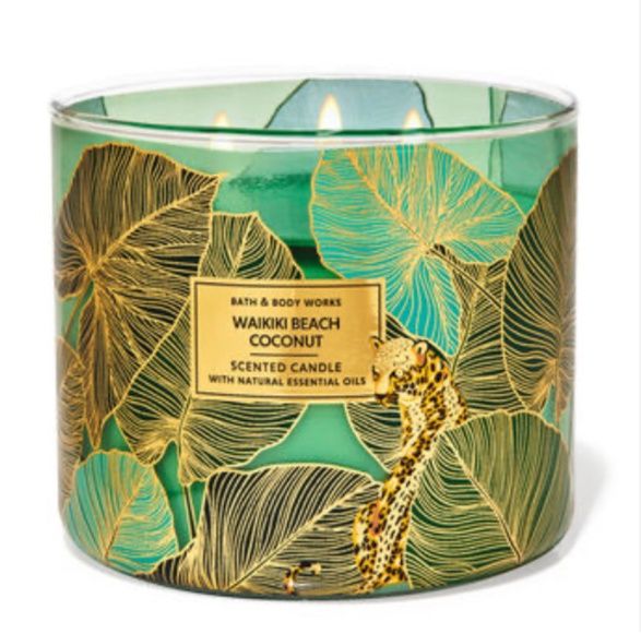 Waikiki Beach Coconut Candle, Size: Large 3-Wick