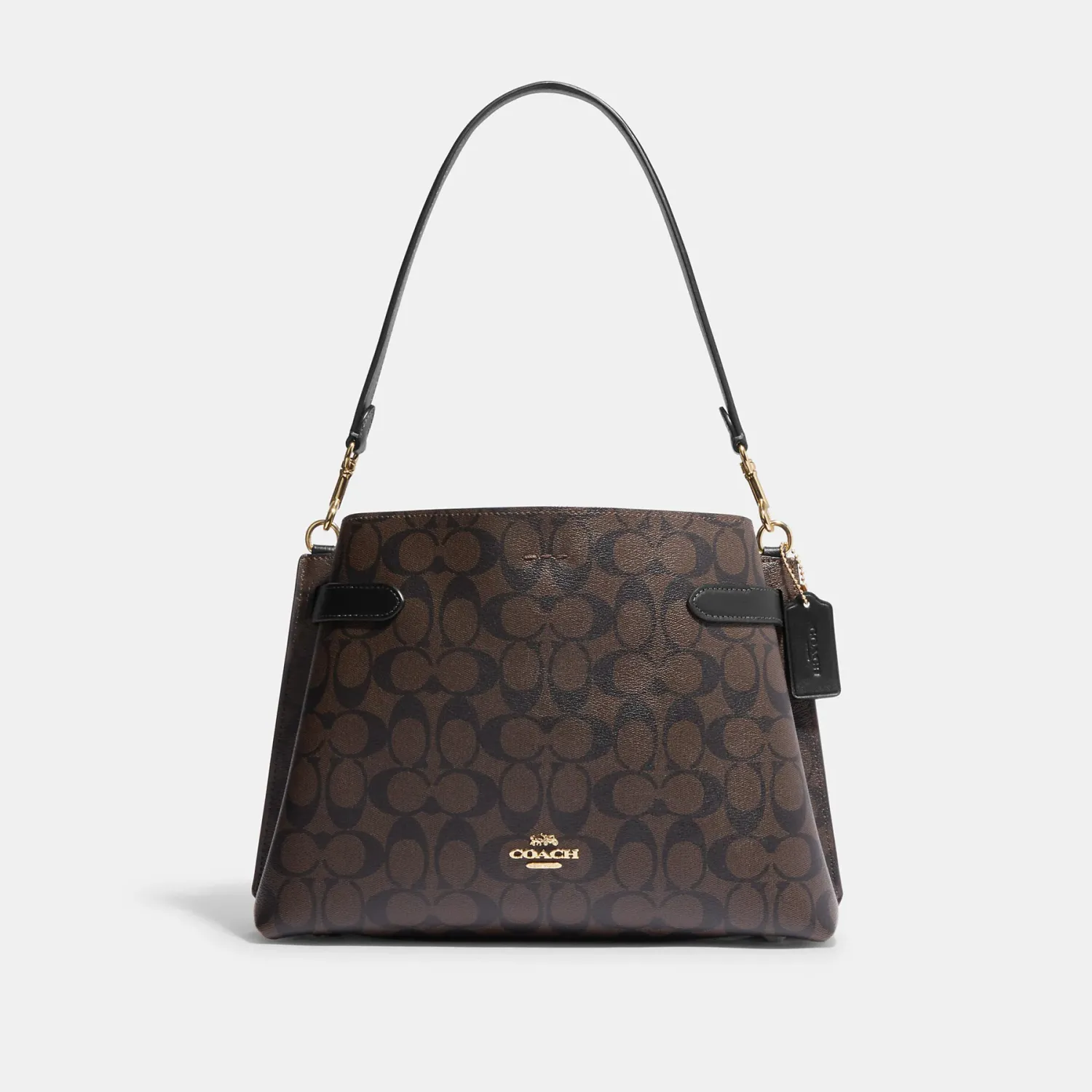 Hanna Shoulder Bag, Color: Gold/Brown/Black