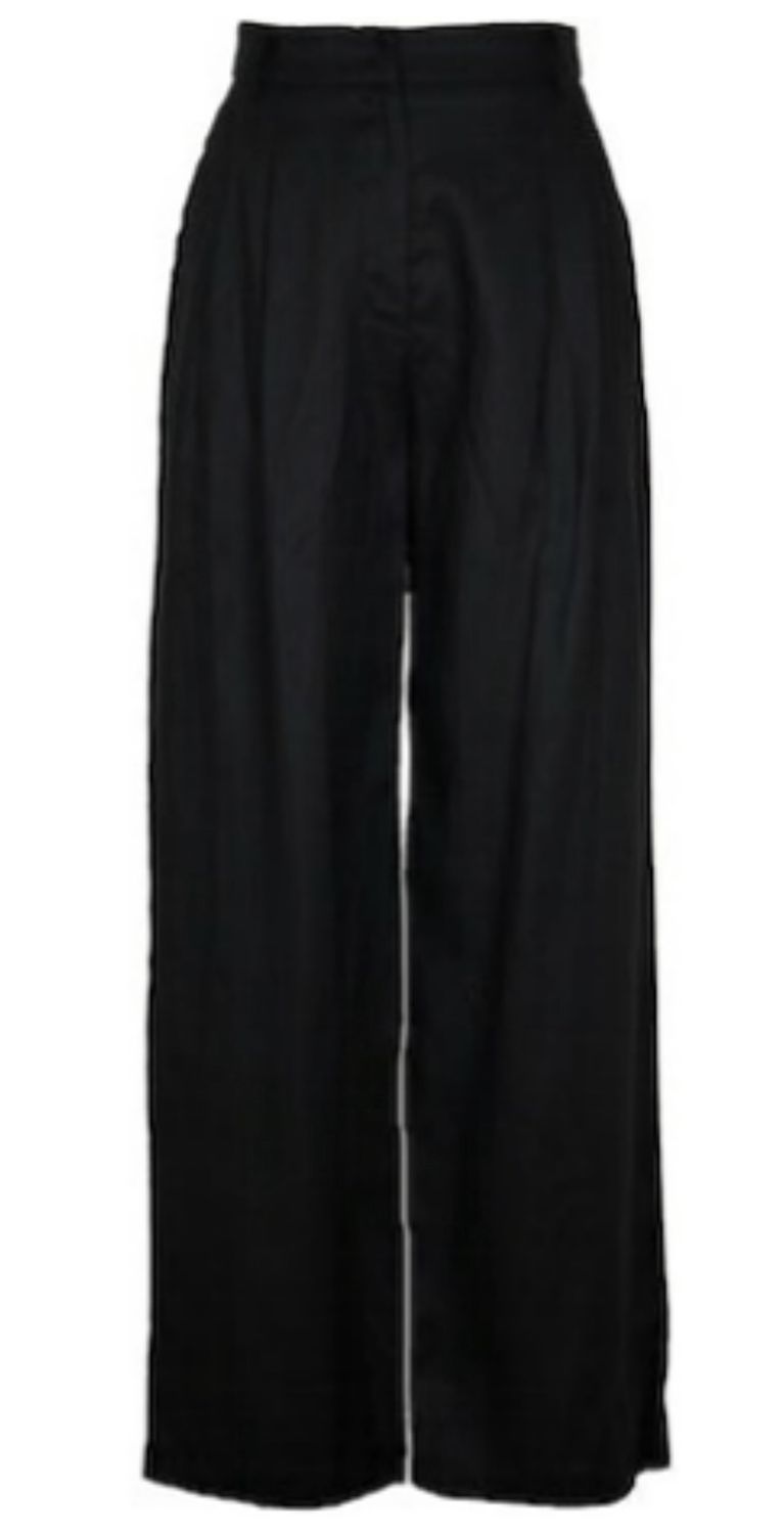Diana Wide Leg Pants, Color: Black, Size: XS
