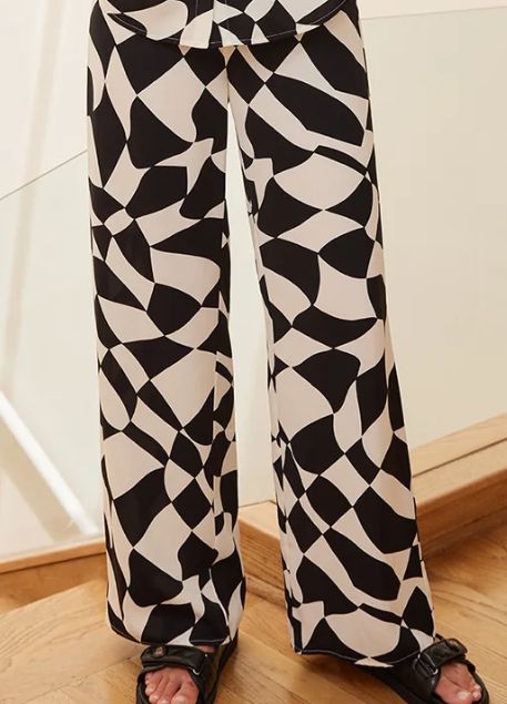 Rue Satin Pant, Color: Geometric, Size: XS
