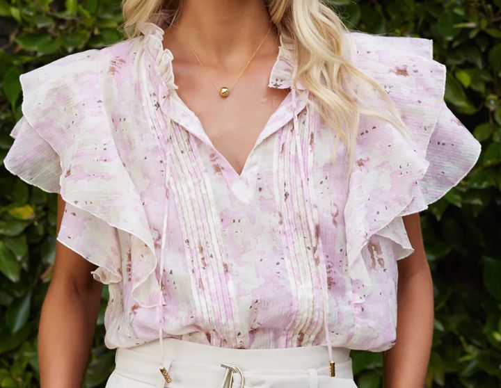 Remi Top, Color: Botanical Print, Size: XS