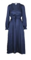 Dorian Satin Dress, Color: Navy, Size: XS