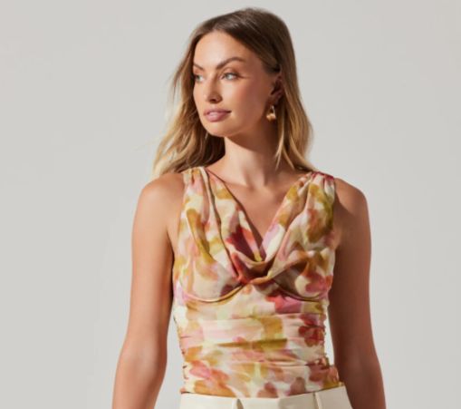 Quince Top, Color: Mustard Pink, Size: XS
