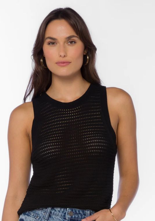 Alora Sleeveless Top, Color: Black, Size: XS