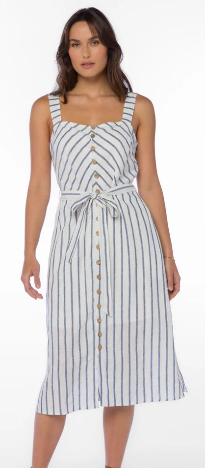 Amber Dress, Color: Navy Stripe, Size: XS