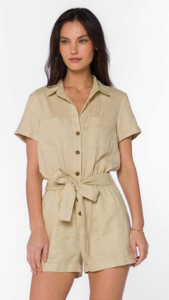 Rosalie Romper, Color: Natural, Size: XS