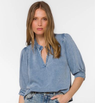 Amalfi Top, Color: Skyfall, Size: XS