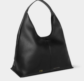 LAILA SLOUCH SHOULDER BAG, Color: Black