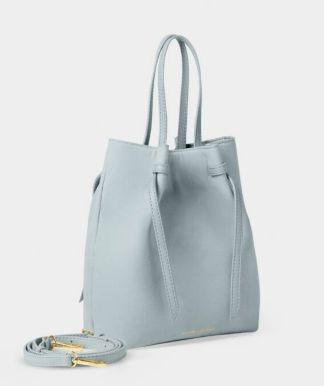 CELINA SUEDETTE BUCKET BAG, Color: Blue Mist Suede