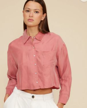 Baker Cargo Top, Color: Dusty Rose, Size: XS