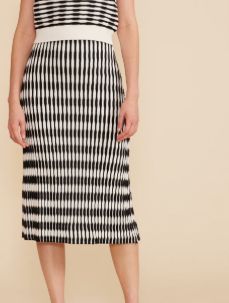 Newport Knit Skirt, Color: Black White, Size: XS