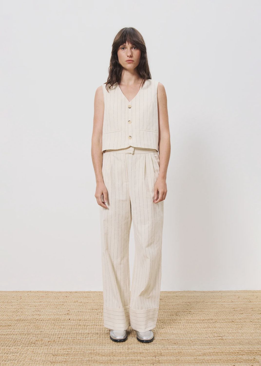 Ersilia Vest, Color: Crème, Size: XS