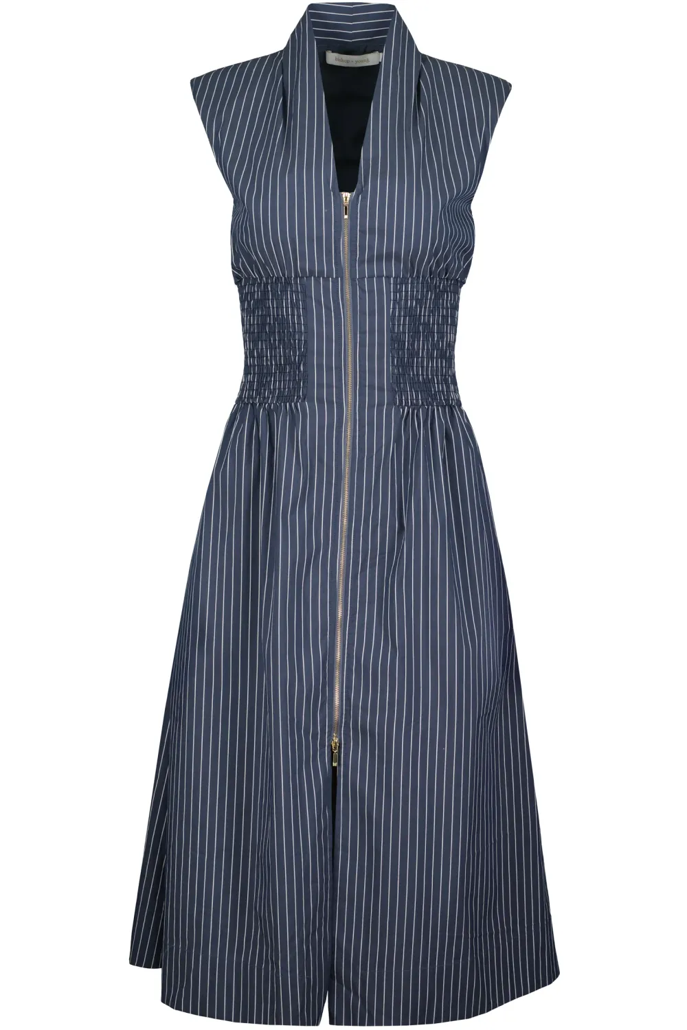Skye Zip Front Dress, Color: Indigo Stripe, Size: XS