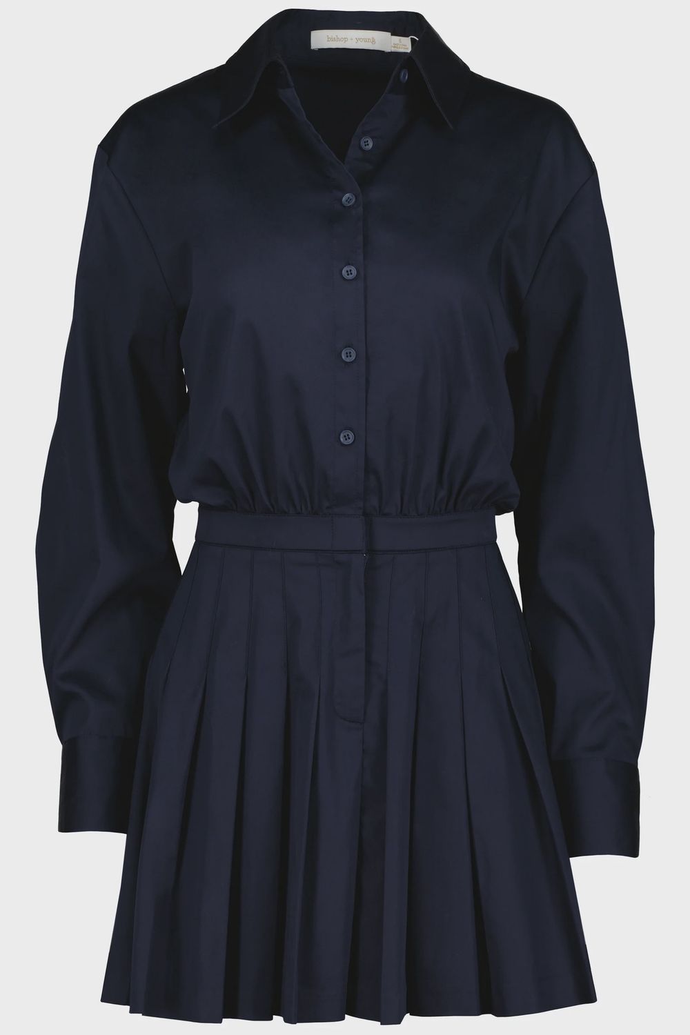 Devon Pleated Mini Dress, Color: Indigo, Size: XS