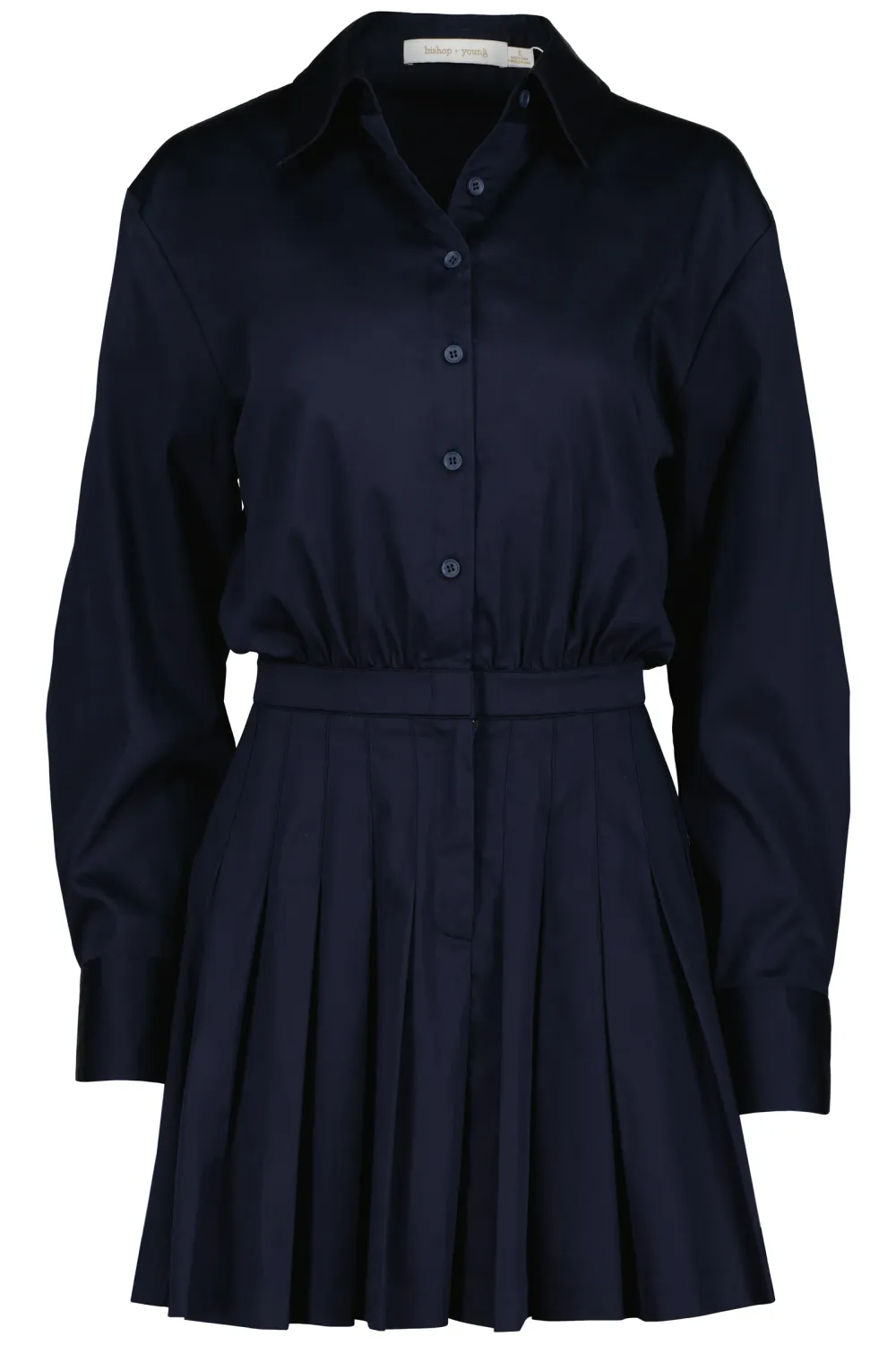 Devon Pleated Mini Dress, Color: Indigo, Size: XS