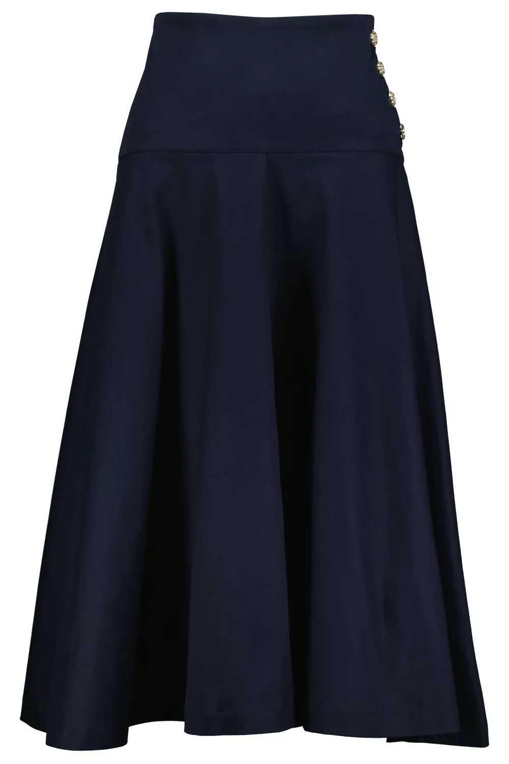 Kayla Midi Skirt, Color: Indigo, Size: XS