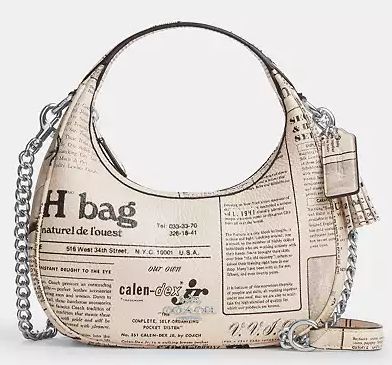 Carmen Mini Crossbody Bag, Color: Newspaper Print
