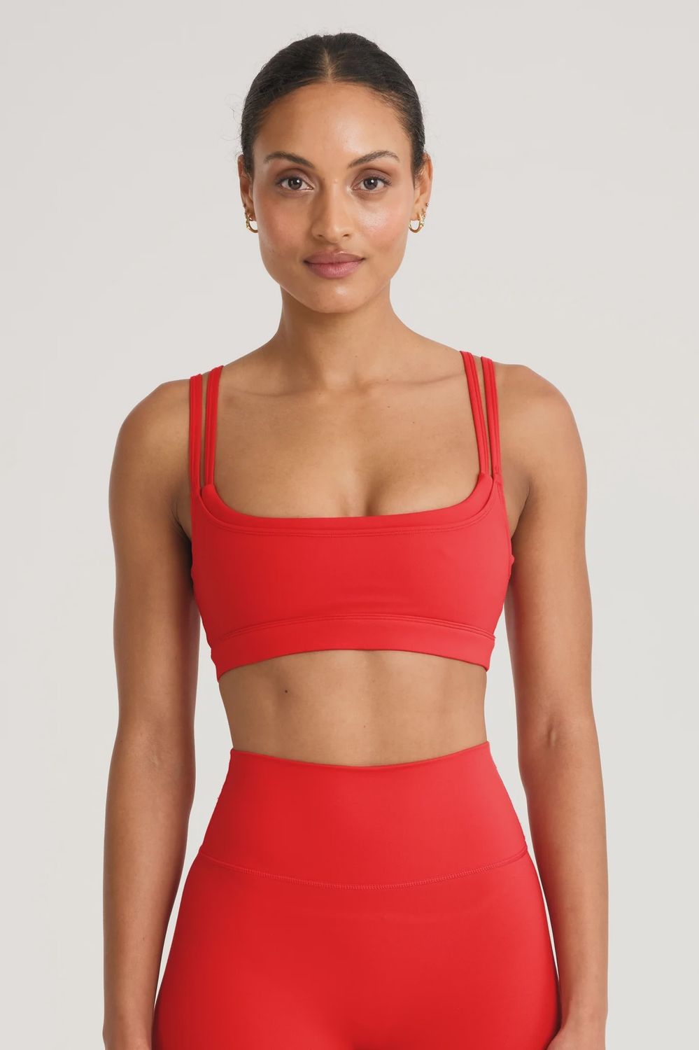 CloudCore Double Layer Sports Bra, Color: Red, Size: S