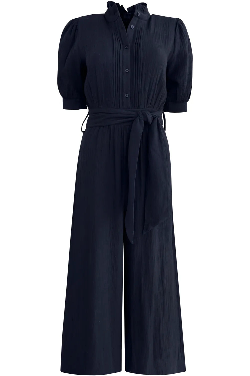 Celeste Gauze Jumpsuit, Color: Navy, Size: XS