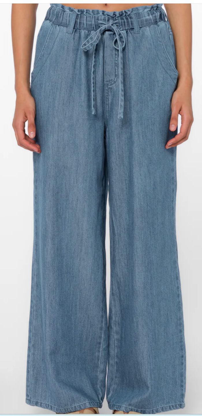 Drapey Denim Trouser, Color: 754 Calva, Size: XS