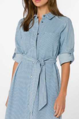 Joylynn Shirt Dress, Color: Blue Riviera Stripe, Size: XS