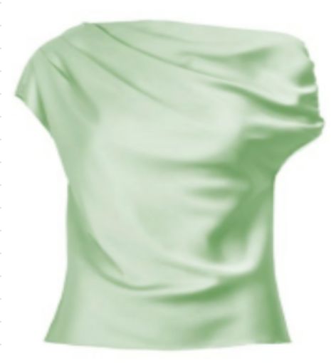 Liara Asymetrical Top, Color: Light Green, Size: XS