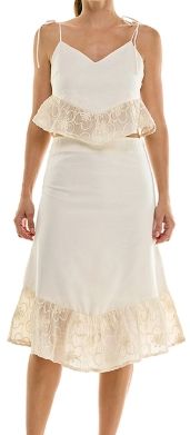 Tank Skirt Set, Color: Egret White, Size: S