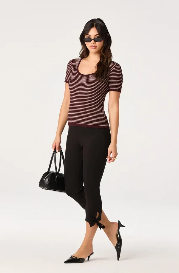 Eliza Capri Pants, Color: Black, Size: XS