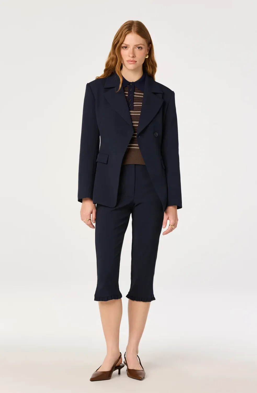 Linda Capri Pants, Color: Navy, Size: XS