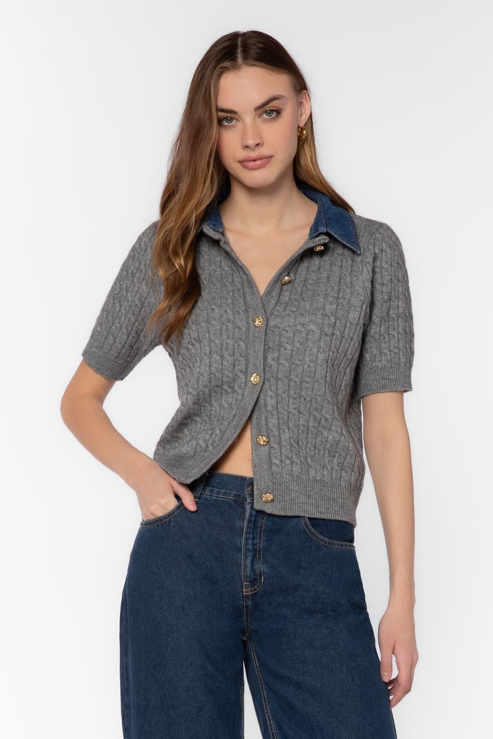 Rosie Sweater, Color: Heather Grey, Size: XS