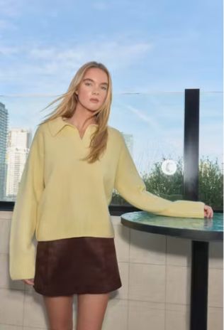 Jill Polo Sweater, Color: Buttery, Size: XS