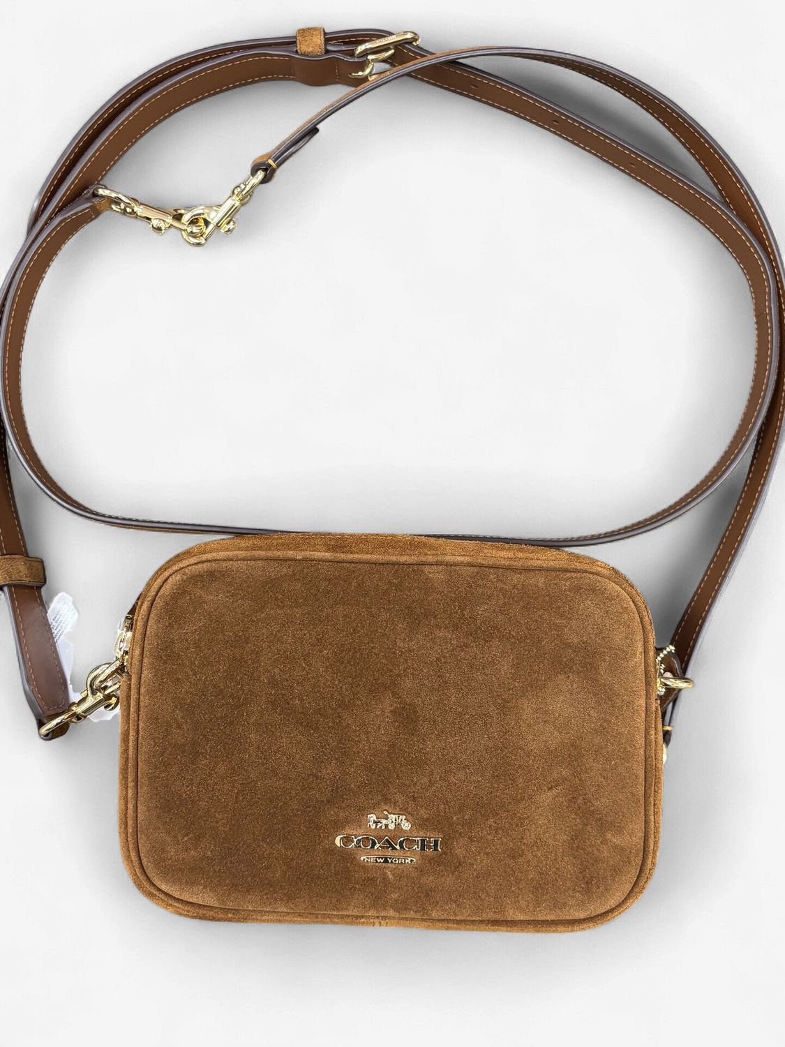 Mini Carey Crossbody - Gold / Warm Brown
