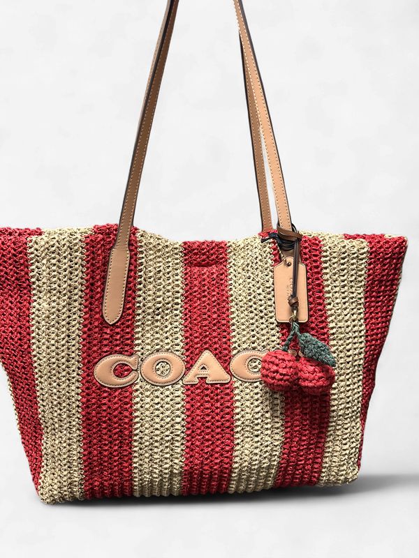 City Tote Signature Bags - Gold / Red / Tan / Straw