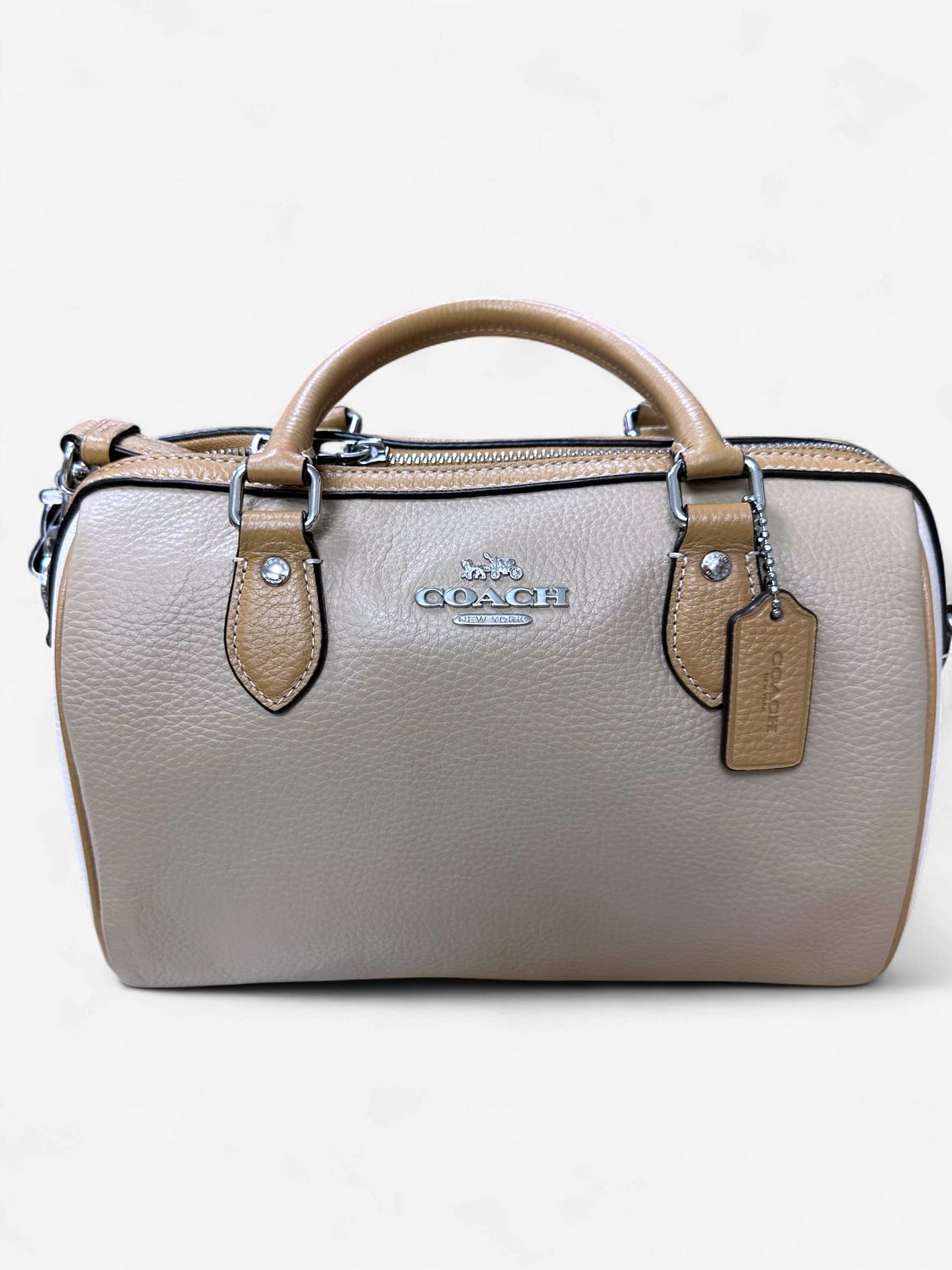 Rowan Satchel - Silver/Sand/Taupe Multi
