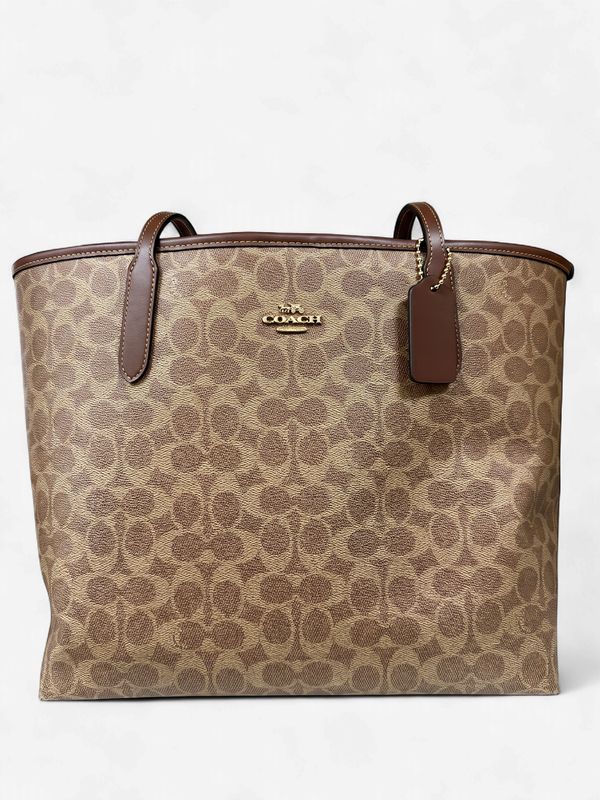 City Tote Signature Bags - Gold/Tan / Brown