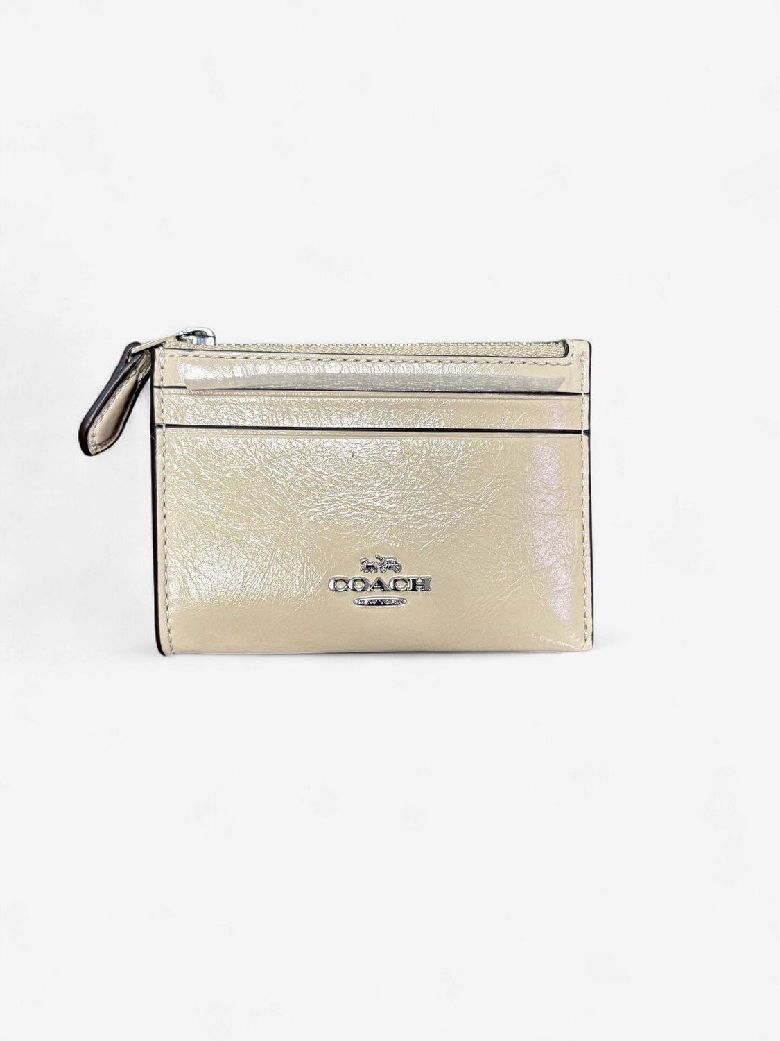 Mini Skinny ID Keyholder - Silver / Ivory