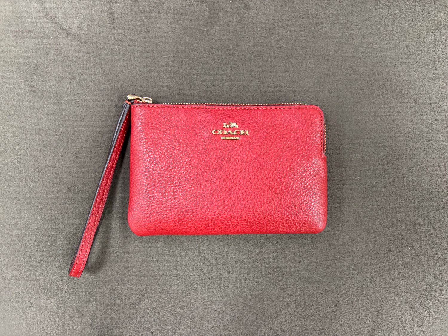 Corner Zip Wristlet - Gold / Poppy