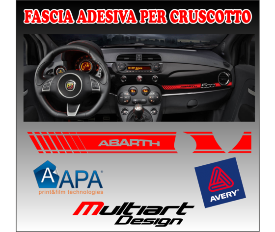 FASCIA PER CRUSCOTTO 500 ABARTH  mod.A