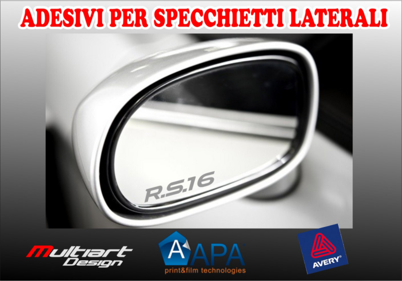 ADESIVI SATINATI PER SPECCHIETTI LATERALI RENAULT SPORT CLIO RS16