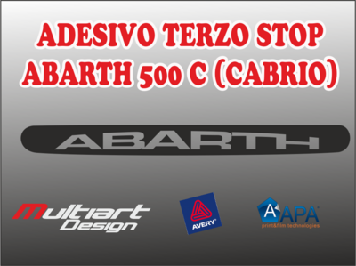 ADESIVO TERZO STOP ABARTH 500C CABRIO