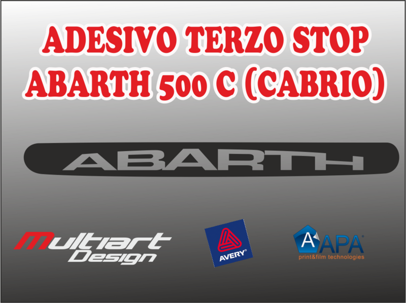 ADESIVO TERZO STOP ABARTH 500C  CABRIO