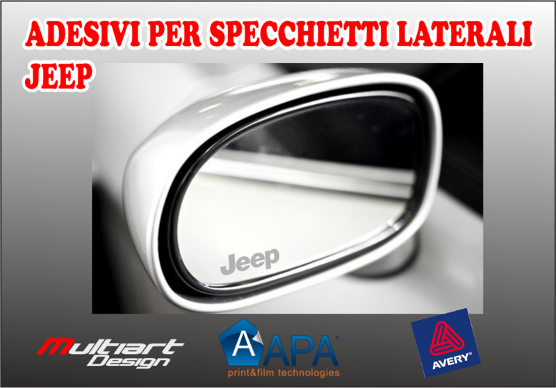 ADESIVI SATINATI PER SPECCHIETTI LATERALI SCRITTA JEEP