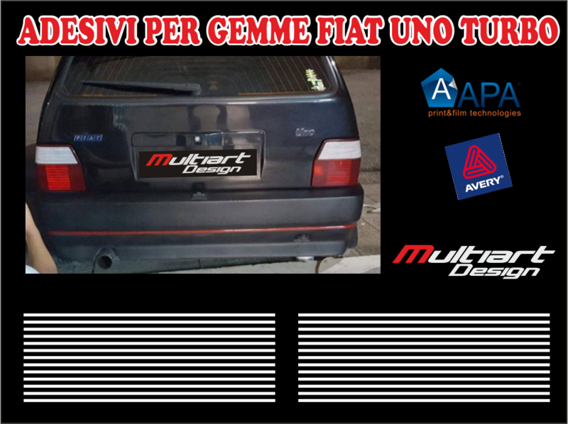 ADESIVO PER GEMME POSTERIORI FIAT UNO TURBO I.E.